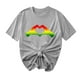 thumbnail image 2 of Puntoco Liquidación de camisetas cortas para mujer, camiseta de manga corta con cuello redondo y estampado informal a la moda para mujer, 2 of 3