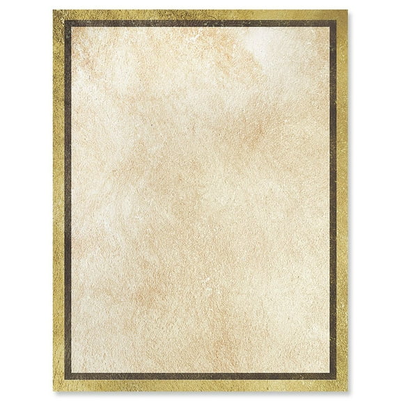 Current Brushed Fresco Letter Papers - Set of 25, Graduation Stationery, 8 1/2" x 11"
