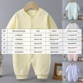 thumbnail image 3 of 12-18 Months Newborn Baby Boy Girl Cute Romper Infant Button Letter Graphic Long Sleeve Jumpsuit Spring Fall Outfit Clothes, 3 of 5
