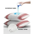 thumbnail image 5 of Outdoor Throw Pillow Cover Farm Red Stripes on White Waterproof Cushion Covers 2 Pack Modern Minimalist Lines Art Pillow Cases Home Decoration for Patio Garden Couch Sofa, 5 of 7