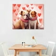 thumbnail image 3 of PIKWEEK Valentine's Day Canvas Wall Art Painting Picturs for Bathroom Kitchen Decor Dog Romantic Love Hearts Framed Print Artwork, Hanging Posters Home Decor Artwork, 3 of 5