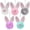 Gray, variant on Twfbrm Easter Bunny Hanging Ornaments, Easter Decorations 3.5" Glitter Furry Balls with Rabbit Ear and Heart, Soft and Fluffy Decorative Rabbit Pom Poms Balls for Tree, Wall, Doors & Mantels