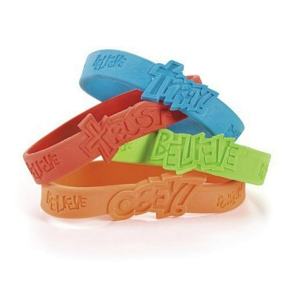 Fantastic Faith Rubber Bracelets - Jewelry - 24 Pieces