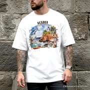 Majestic Acadia National Park Artwork T-Shirt, Maine Travel Tee and Souvenir