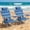 Blue Stripe 2 Pack, variant on FASCK Backpack Beach Chair for Adults Portable, Lay Flat Reclining Beach Chair with 5 Positions, Tall Heavy Duty Folding Chairs with Cup Holder, Cooler Pouch, Storage Pouch, Towel Bar, Navy