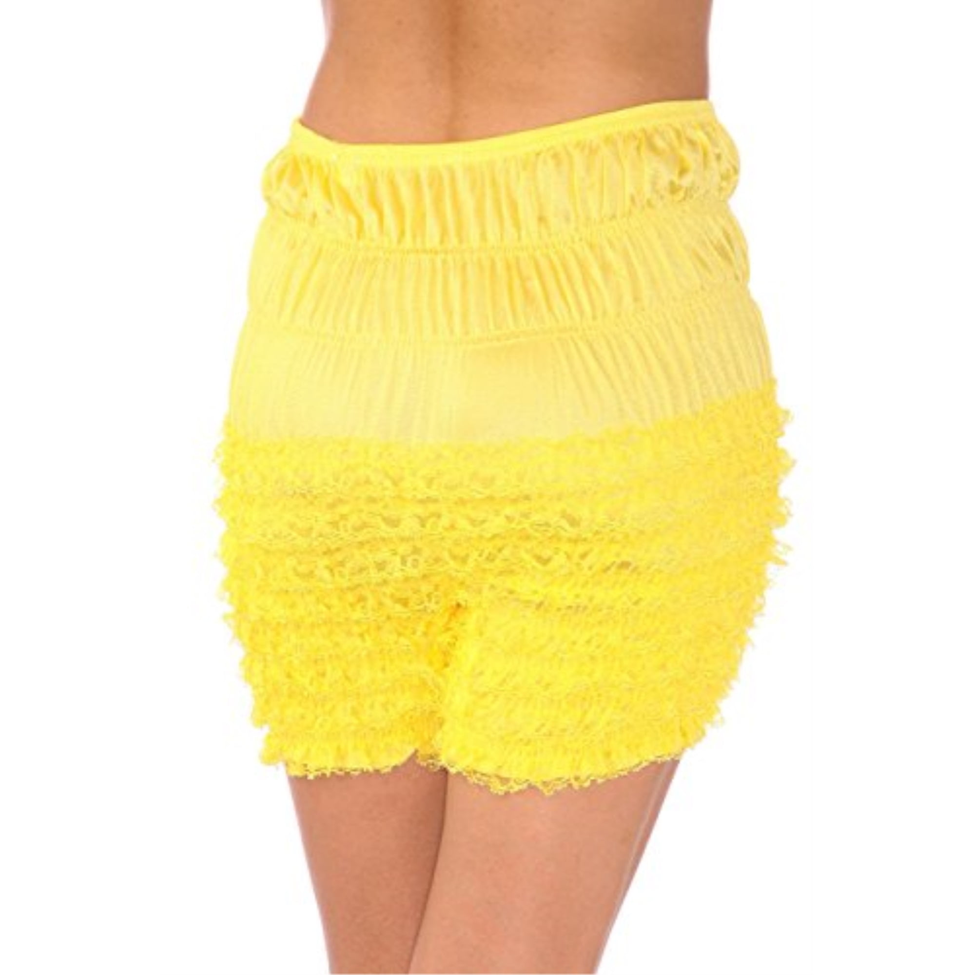 Malco Modes Adult Pettipants, Style N24, Sexy Ruffled Panties (Yellow ...