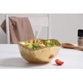 thumbnail image 3 of Pampa Bay Titanium-Plated Porcelain Large Salad Bowl, 10.5 Inch, Matte Gold Tone, Oven, Freezer, Dishwasher Safe, 3 of 5