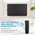 thumbnail image 2 of HOMEIORA 1pc Indoor Air Conditioner Cover, AC Cover, Double Insulation with Free Drawstring, for Inside Window Unit 17" (L) x 13" (H) x 3.5" (D), Black, 2 of 9