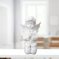 thumbnail image 3 of Dalazy Resin White Angel Statue Desktop Decor Collection Window Props Christmas prayer boy, 3 of 9