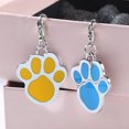 thumbnail image 2 of relayinert Collier Pendentif en Acier Inoxydable Imprimé Patte de Chien Chat Mignon Étiquette de Charme Vert, 2 of 6