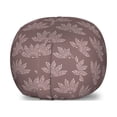 thumbnail image 1 of Floral Storage Toy Bag Chair, Pattern of Lotus Flower Inspired Oriental Curlicue Motifs in Pastel Tones, Stuffed Animal Organizer Washable Bag, Large Size, Pale Mauve Taupe Rose, by Ambesonne, 1 of 3