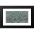 thumbnail image 2 of Jan van Orley 18x11 Black Modern Framed Museum Art Print Titled - The Battle of Diomedes and Aeneas (From the Story of Achilles) (ca. 1720-30), 2 of 5