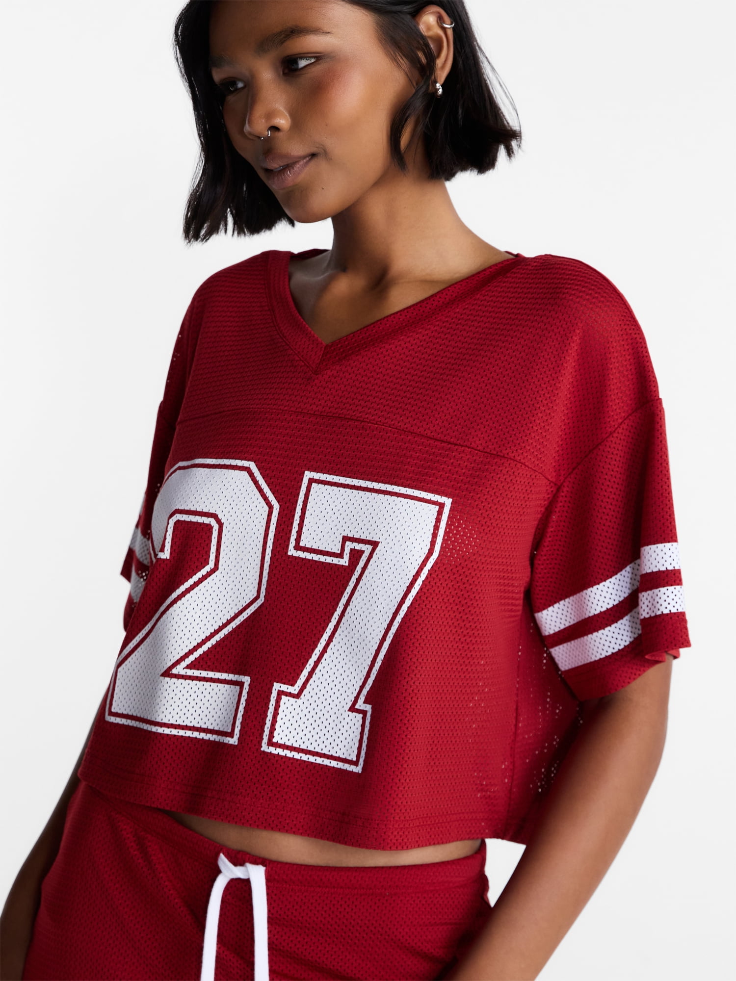 No Boundaries Jersey Top and Skort Set, 2-Piece, Women's XXS-4X
