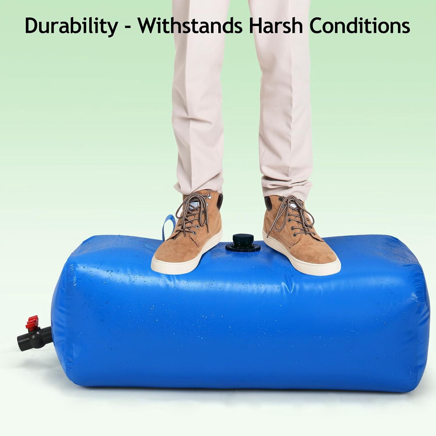 FIMEI 63 Gal Collapsible Water Bladder Tank 240L Water Storage Bladder, High-Density PVC, Blue