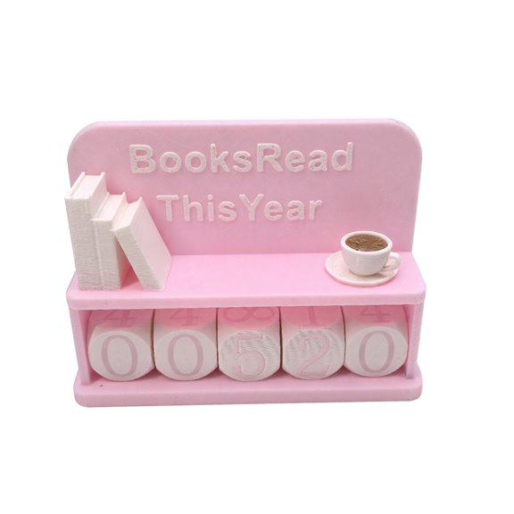Contador de libros leídos este año, rastreador de desafíos de lectura en 3D, letrero, regalos para amantes de los libros, bibliotecario, lector, estante de mesa, decoración de estantería