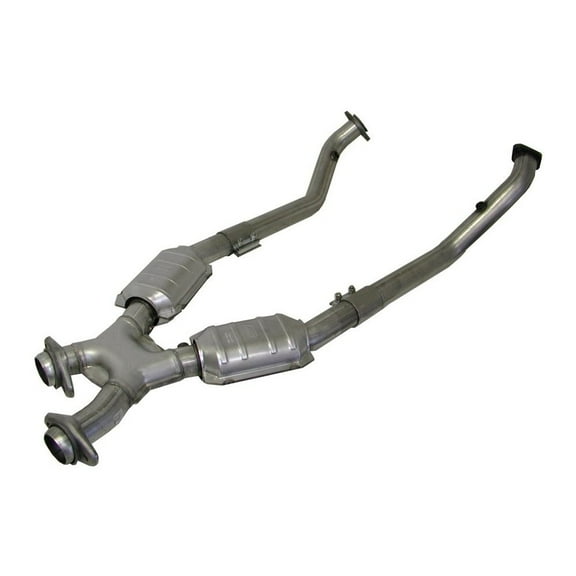 BBK 99-04 Mustang 4.6 GT / Cobra High Flow X Pipe With Catalytic Converters - 2-1/2 Fits select: 1999-2004 FORD MUSTANG