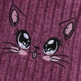 thumbnail image 5 of Ulitacool Girls Fall Outfits Long Sleeve Cat Themed Knit Hooded Top And Dress Outfit Cozy Winter Fall Wardrobe Adorable Simple Girls Clothes Purple 9-12 Months, 5 of 9