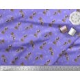 thumbnail image 3 of Soimoi Moss Georgette Fabric Star,Knife & Circus Dog Cartoon Decor Fabric Printed Yard 42 Inch Wide, 3 of 3