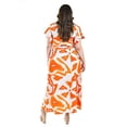 thumbnail image 3 of Vestido largo estampado abstracto Roman Fashion /Tallas Extras, 4338 (Naranja) naranja 42, 3 of 6