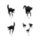 thumbnail image 3 of Monstrate Black Black Cat Halloween Yard Signs - Patio con siluetas aterradoras Ambiente de Halloween Kits de decoración para fiestas B, 3 of 6