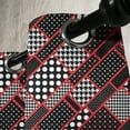 thumbnail image 4 of Ambesonne Shapes Grommet Curtain, Geometric Retro Illustration, 50" x 63", Scarlet White Black, 4 of 6