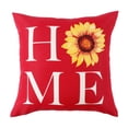 thumbnail image 2 of Mainstays 2-pack Home Sunflower Reversible Outdoor Throw Pillow, 16 inch, Red, 2 of 7