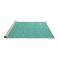 thumbnail image 2 of Ahgly Company Machine Washable Indoor Rectangle Solid Turquoise Blue Modern Area Rugs, 8' x 10', 2 of 4