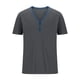 thumbnail image 1 of Camisas de Manga Corta de los Hombres con Cuello en V Top de Color Sólido, Blusa Casual para el Aire Libre, el Ocio Y el Uso Diario de Verano, 1 of 4