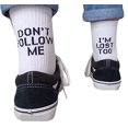 thumbnail image 2 of Qrupoad Chaussettes Tube Crew Drôles et Cool pour Femmes, Ne Me Suivez Pas, Je Suis Perdue Aussi, 2 of 4