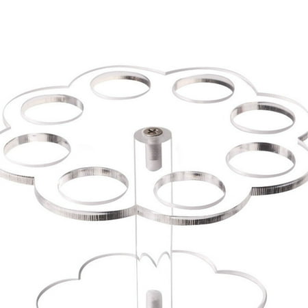 

Hadanceo Ice Cream Stand Transparent 8 Holes Minimalist Design Cake Cone Stand Multi-functional Special for Dessert