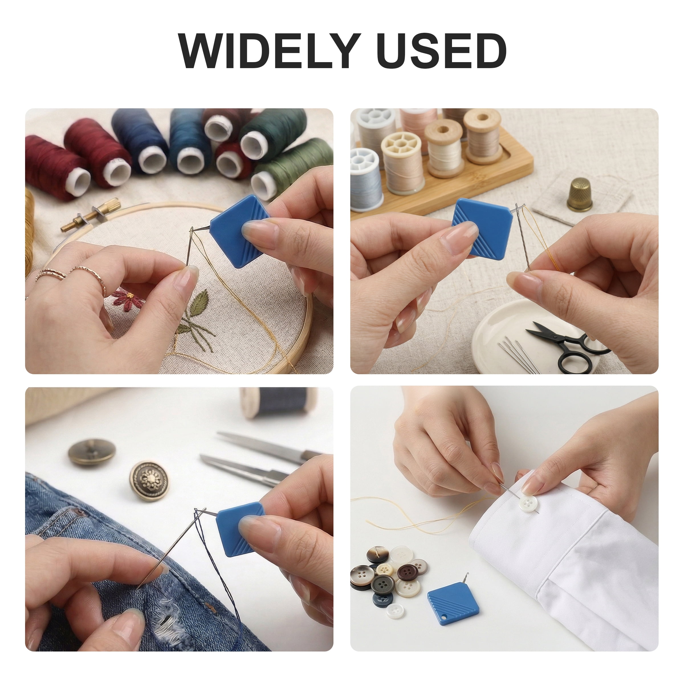 Needle Threaders For Hand Sewing, 30pcs Plastic Threader Tools, Handheld Threaders for Easy Sewing, Knitting and DIY Crafting Projects