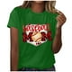 thumbnail image 1 of Blusa informal de manga corta con cuello redondo y estampado suelto de verano para mujer con estilo OAVQHLG3B Store  lin121212, 1 of 4