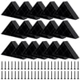 thumbnail image 1 of 16 piezas de repuesto de patas de sofá, patas de sofá de esquina triangulares de plástico, patas de sofá negras con tornillos, patas de repuesto para muebles de silla y sofá, 1 of 6