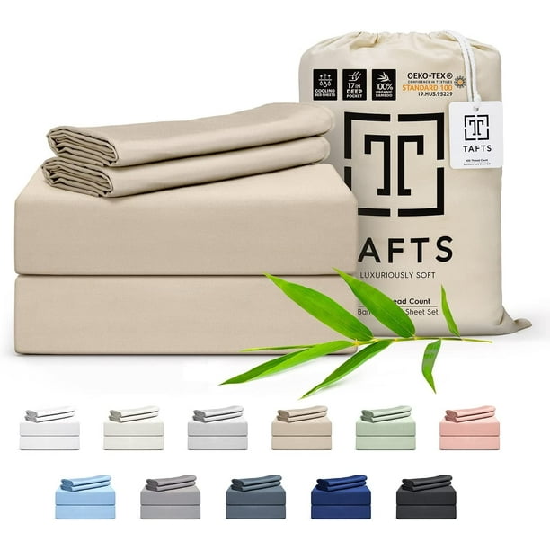 CHRUI Bamboo Sheets King Size Bed Sheets 5 Piece Set, Pure 100 Organic