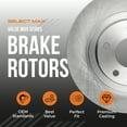 thumbnail image 2 of Max Advanced Brakes Front Brake Rotors Compatible With 2007-2012 2013 2014 2015 2016 Honda Accord CR-V Crosstour Compatible With Acura RDX Replacement OE Disc Brake Rotors, 2 of 6
