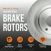 Max Advanced Brakes - Front Brake Rotor Set for 2016-2023 Mercedes-Benz GLC300, OE-Style Replacement Front Rotors, Best Value