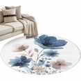 thumbnail image 2 of Spring Floral Round Living Room Rugs 3.3 ft, Watercolor Gradient Color Flowers Romantic Washable Area Rug with Non-Slip Sturdy Edge Binding Round Front Door Mat Floor Carpet for Entryway, 2 of 9