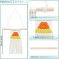 thumbnail image 3 of Macrame Candy Corn Wall Hanging with Instruction Macrame Hanging Decorations Macrame Candy Corn Hangings Macrame Handmade Wall Art Kit, 3 of 7
