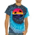 thumbnail image 2 of Wild Bobby, Tropical Paradise Beach Sunset, Streetwear, Tie-Dye Tees, Evening Sky, Small, 2 of 3