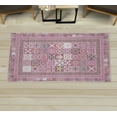 thumbnail image 1 of Ethnic Decorative Rug, Moroccan and Spanish Tiles Inspired Folkloric Cultural Ornaments as Squares, Quality Carpet for Bedroom Dorm and Living Room, 6 Sizes, Pink and Yellow, by Ambesonne, 1 of 1
