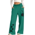 thumbnail image 2 of Lmueinov Girls Print Sweatpants with Pockets Soft Warm Fleece Lined Elastic Waist Straight Leg Pants for Kids Girls Fall Casual Workout Trousers, 2 of 5