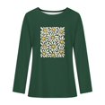 thumbnail image 4 of Utoimkio Long Sleeve Shirts for Women Plus Size Casual Floral Print Crewneck Loose Fit Drop Shoulder Pullover Shirts Tops for Women, 4 of 4