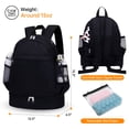 thumbnail image 2 of CHAOYUNYI Dry Wet Gym Backpack with Shoe Compartment and Wet Pocket for Women Water Resistant Sports Bag for Swimming Beach Yoga Travel, Black M, 2 of 8