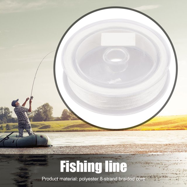 Línea De Pesca De Trucha De Respaldo 50m 20/30LB Fly Lines Backing 8 Aparejos de pesca trenzados sin encerar (Blanco 20LB)