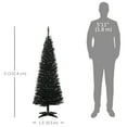 thumbnail image 3 of HOMCOM Pencil Christmas Tree, Slim Xmas Tree with Realistic Branches, 3 of 10