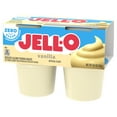JellO Vanilla Sugar Free Pudding Cups Snack, 4 Ct Cups