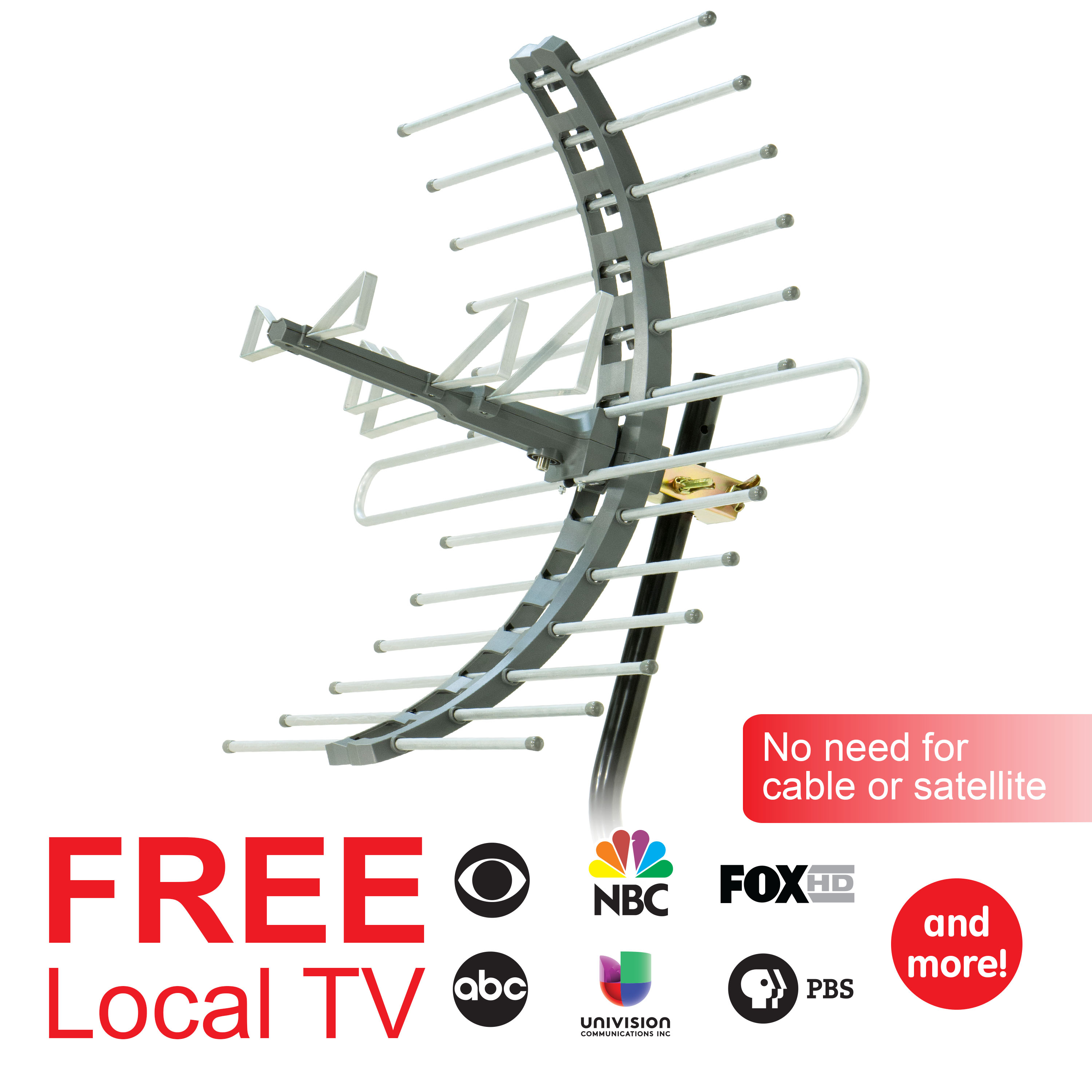 GE Outdoor HDTV Antenna, 70-Mile Range, 1080p photo 5