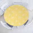 thumbnail image 3 of Ambesonne Summer Fitted Round Tablecloth, Romantic Blooming Branches, 36"- 40" Diameter, Pastel Yellow White, 3 of 5