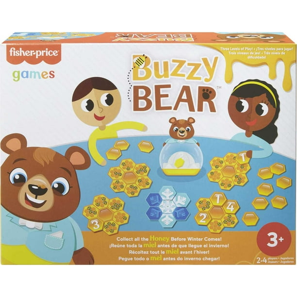 Fisher Price Buzzy Bear Cooperative Kids Game For 2 To 4 Players 3 Years Old Up Walmart Com