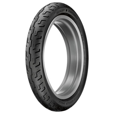 Blackhawk Motorcycles - 130/90B-16 (73H) Dunlop D401 Front Motorcycle Tire Black Wall for Indian Chief Blackhawk Dark 2011